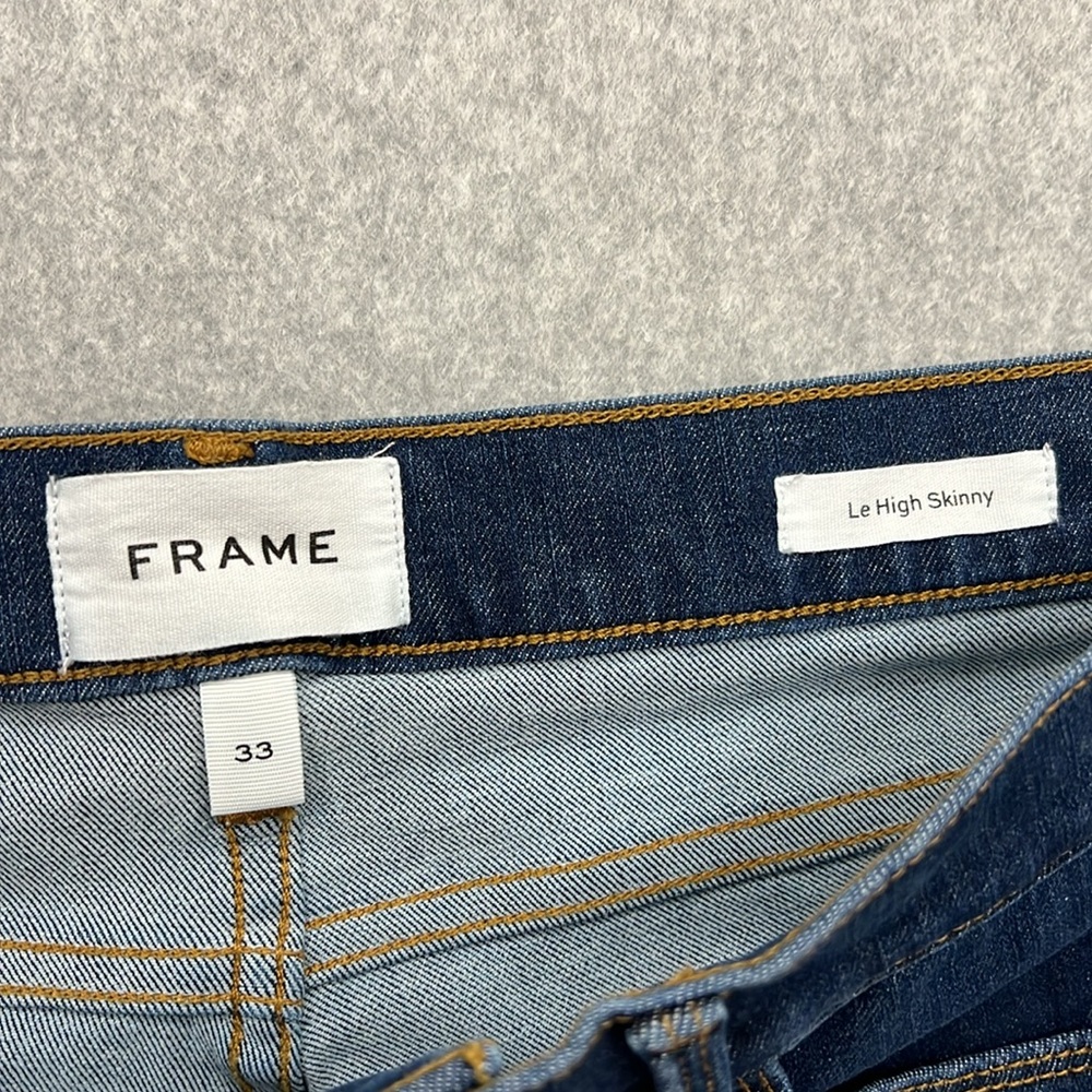 Frame Womens 32x25 Le High Skinny Ankle Henning Style LHSK949 Blue Denim Jeans - Picture 5 of 14